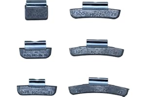 GSTP | 24 Pcs | MC Series | ZINC Clip ON Wheel Weights .25 .50 .75 1.0 1.25 1.50 oz (4 of Each) for Domestic Vehicles with Alloy Rims