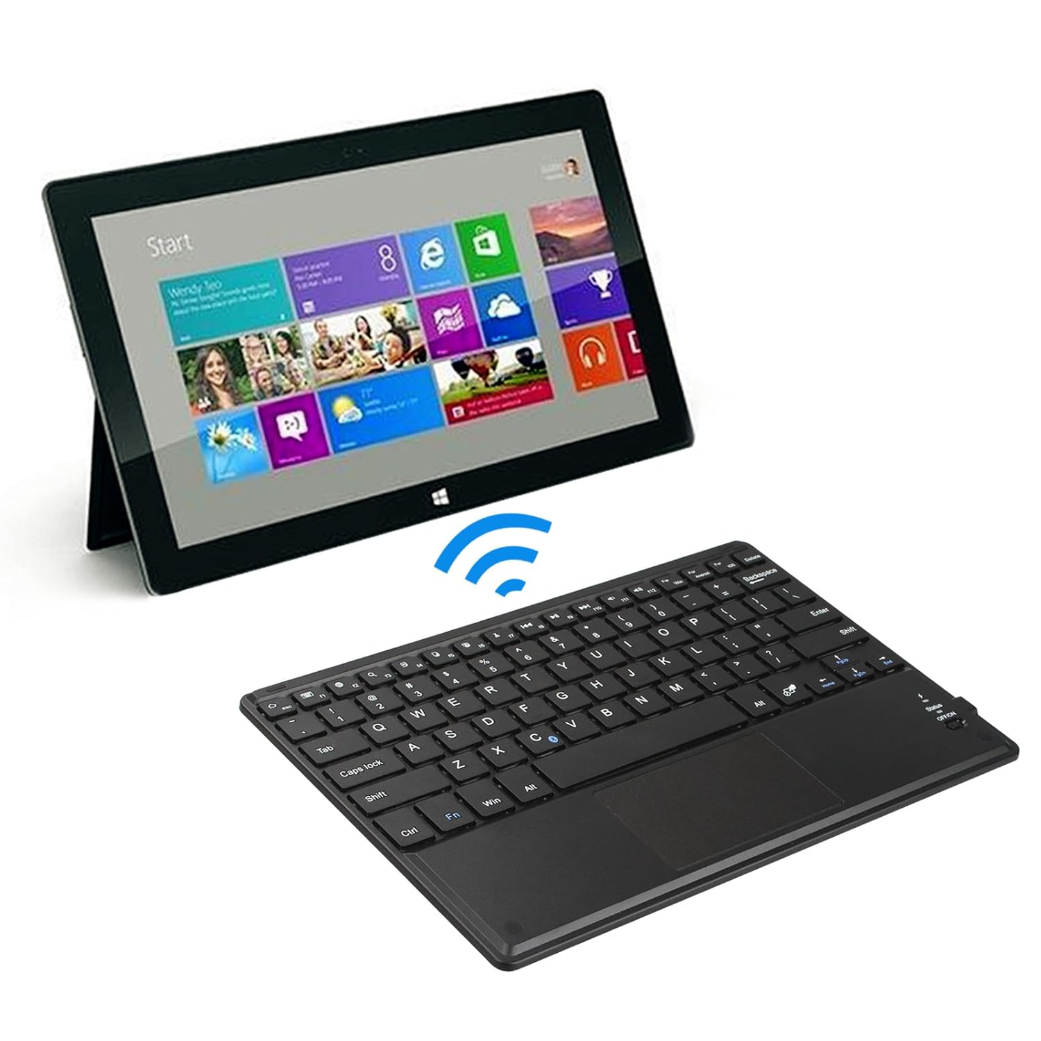 Touchpad Bluetooth Keyboard for Microsoft Surface 3/Pro Windows Tablet