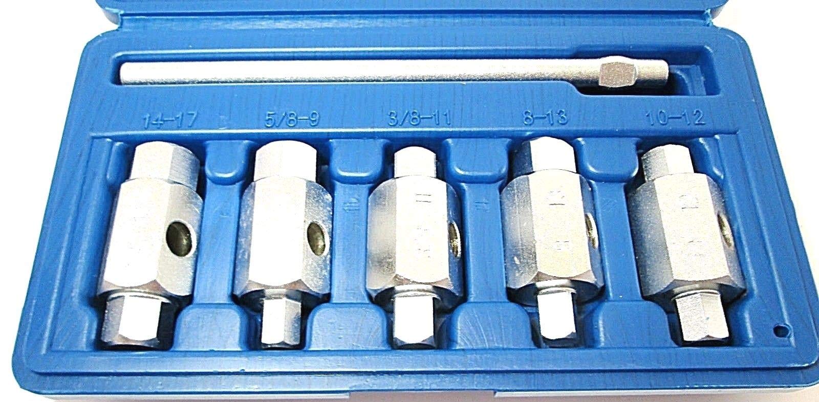 US PRO 6pc Double Ended Drain Sump Plug Key Set Hex Square Drive 3231