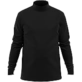 Maks Men's 100% Interlock Knit Combed Cotton Super Soft Euro Design Ski Casual Full Sleeve Mock Neck Pullover Sweater