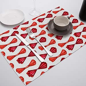 Chieumsy 6 Piezas Mantel Antideslizante, Mantel Individual Reutilizable