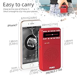 PRUNUS J-166 Small Transistor Radio AM FM, Battery