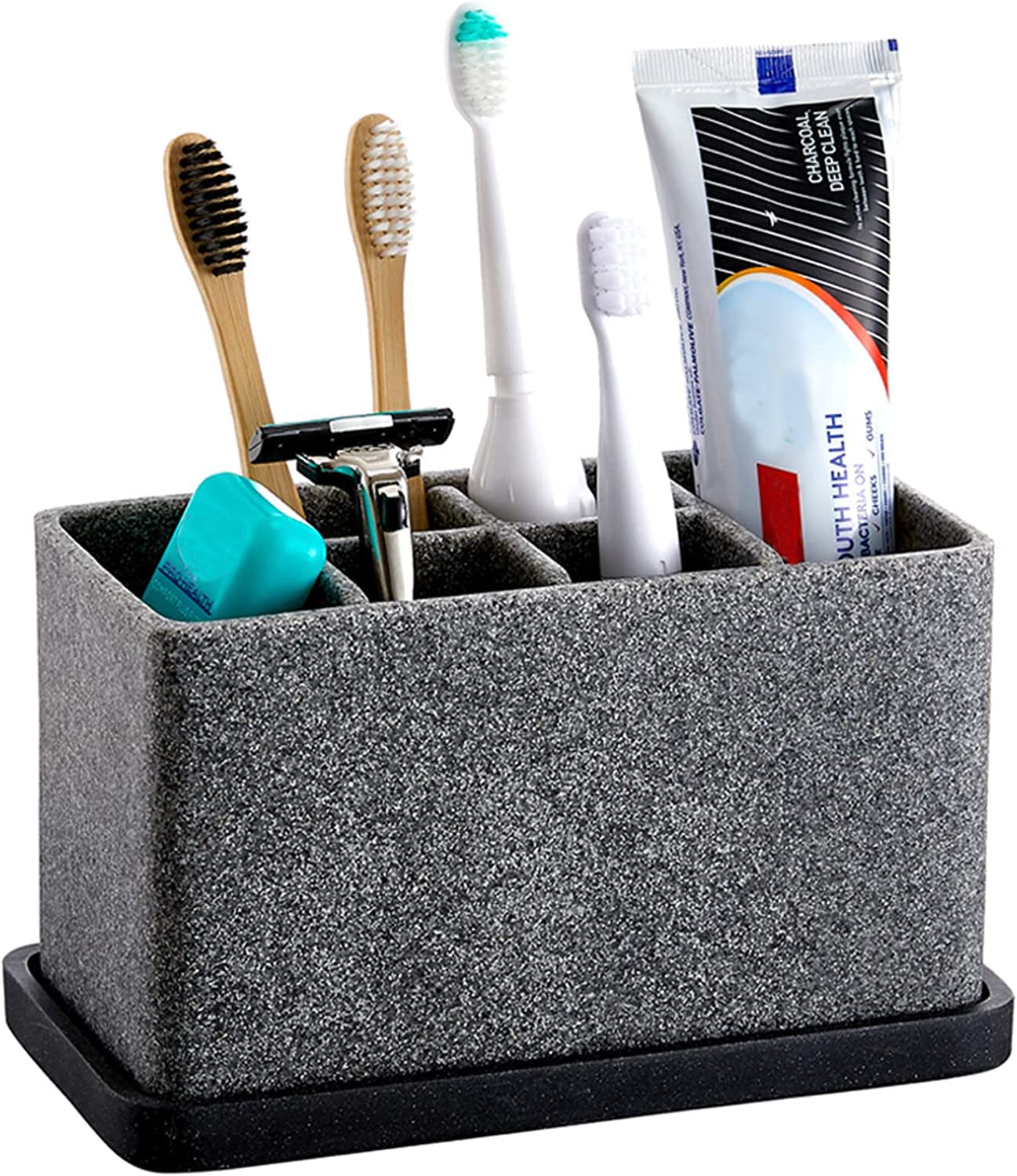 ZCCZ Toothbrush Holder, Bathroom Storage Organizer Caddy for Electric Toothbrush, Toothpaste, Dental Floss, Razor, Comb, Makeup Brush and More