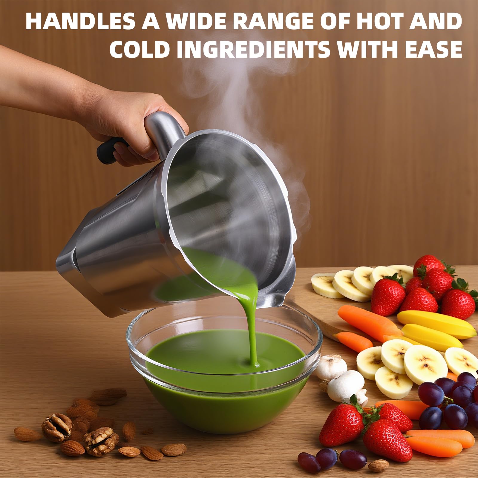 64-ounce Stainless Steel Container for Vitamix Blender Pitchers, Compatible with Vitamix Stainless Steel Container, for Vitamix 5200 A3500 750 X5 E320 and Other Full-Size Blenders, Durable, BPA-Free