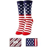 HAPPYPOP Funny Gifts for Women - Gifts for Dancer Dental American Flag, Ballet Teeth Socks