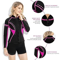GoldFin Wetsuit Top Women, 2mm Wetsuits Jacket Long