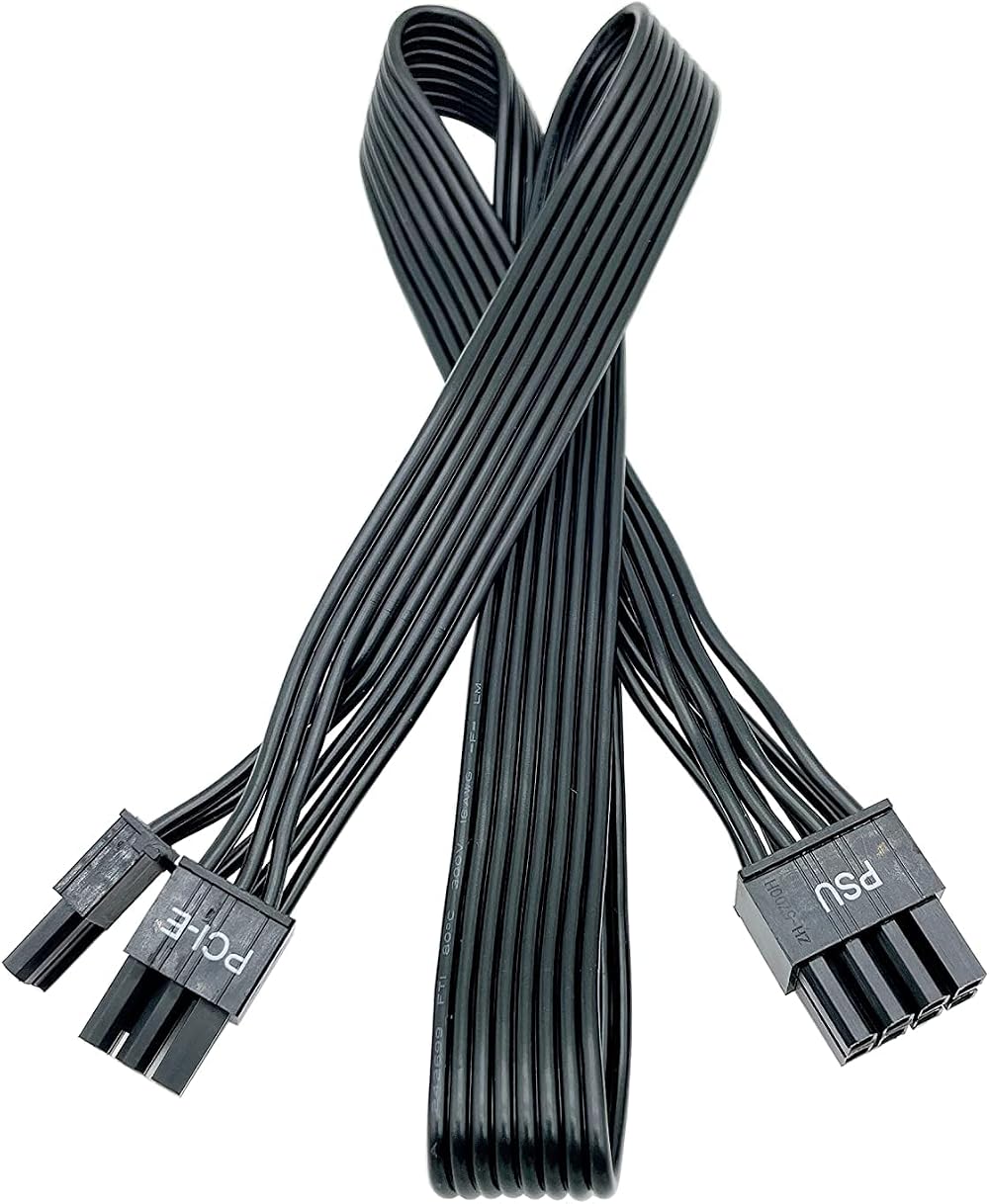 HABAGOU PCIe 8 Pin to 8 Pin (6+2) Power Adapter Cable for EVGA Modular PSU 25"
