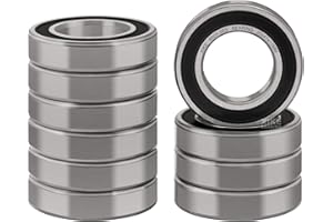XiKe 10 Pcs 6005-2RS Double Rubber Seal Bearings 25x47x12mm, Pre-Lubricated and Stable Performance, Deep Groove Ball Bearings for Electric Motor