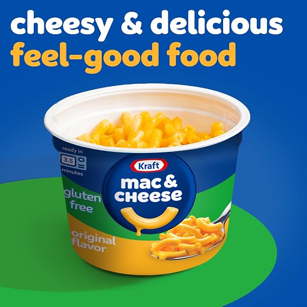 KRAFT GLUTEN FREE ORIGINAL MAC & CHEESE MACARONI AND CHEESE DINNER, 4 CT PACK, 1.9 OZ CUPS