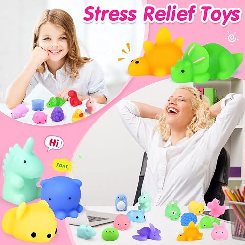 Dioju 200 Pcs Mochi Squishy Toy, Mini Kawaii Squishies Bulk Sensory Fidget Toys Goody Bag Party Favors For Kids, Classroom Prizes Pinata Filler Carnival Stocking Stuffers Christmas Birthday Gifts