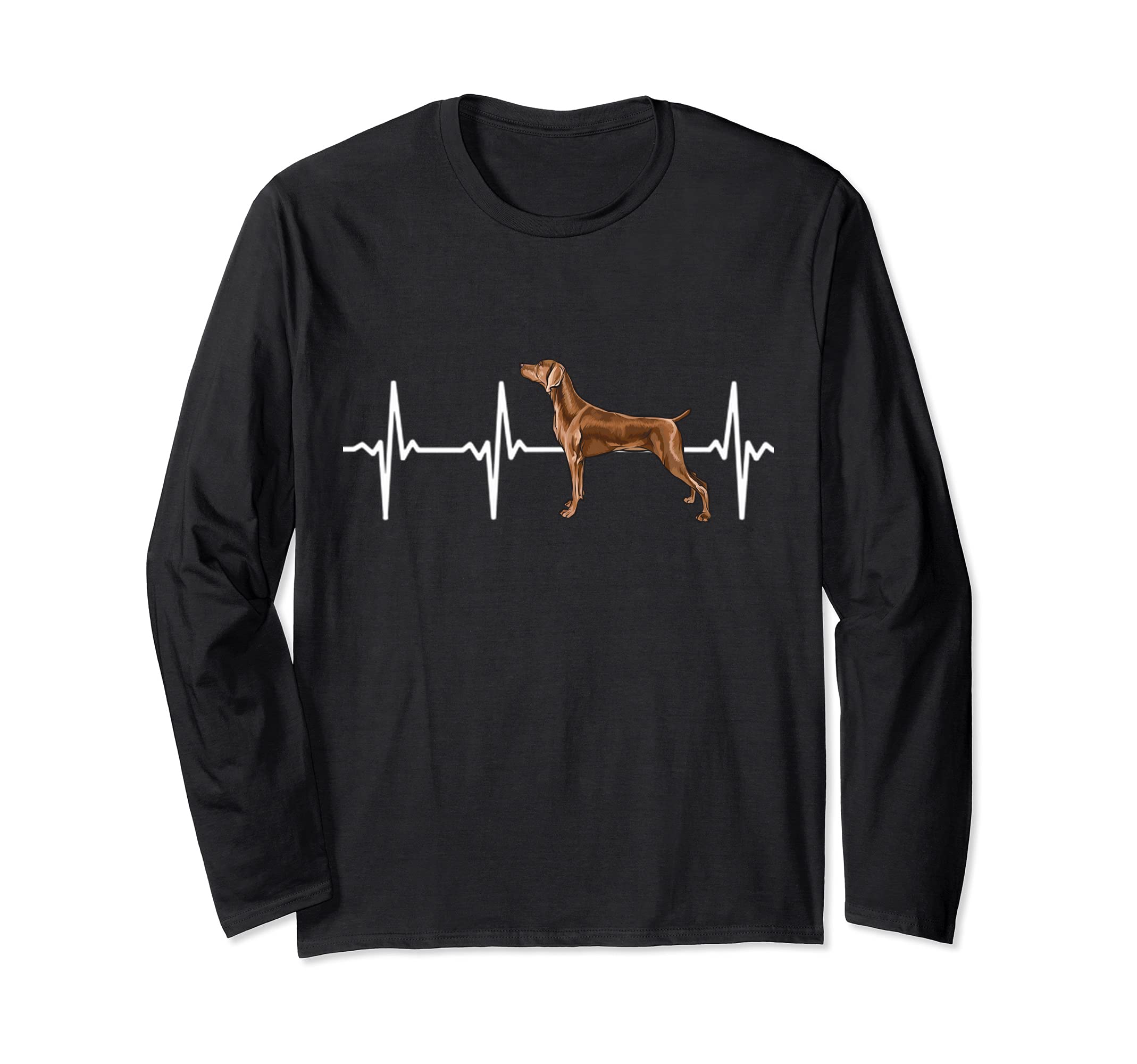Weimaraner Heartbeat Love My Dog Long Sleeve T-Shirt