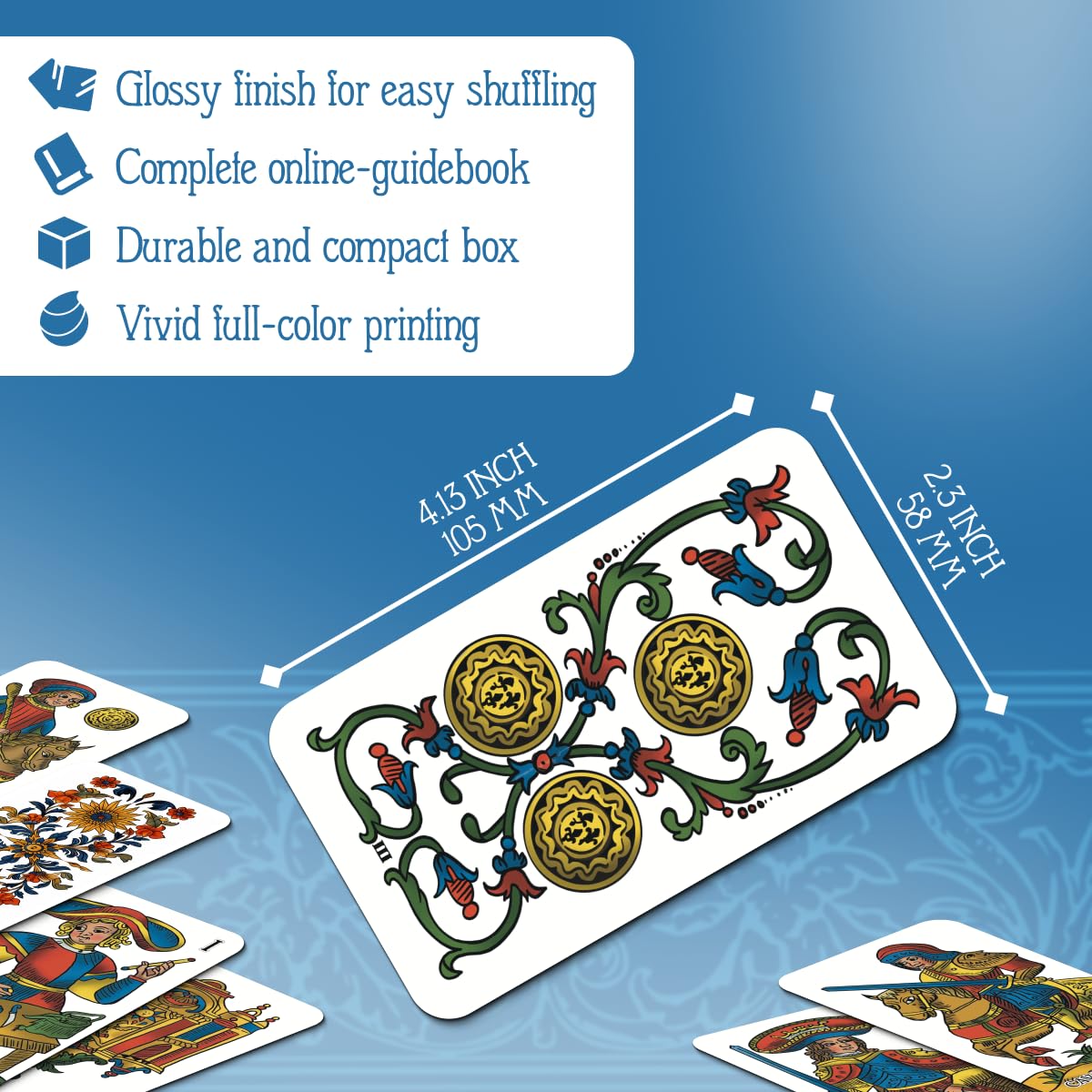 Tarot of Marseille 78 Tarot Card Set | Pocket-Sized (4.13