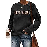 LUKYCILD Nana Sweatshirt Womens Crewneck Sweatshirts Grandma Shirt Cute Gigi Long Sleeve Pullover Top Mothers Day Tops