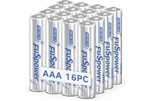 Fuspower AAA Batteries 16 Pack - 1.5 Volt Alkaline Triple A Battery 1200mAh -10-Year Shelf Life