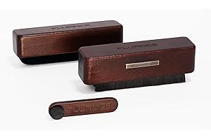 Fluance 3-in-1 Vinyl Record & Stylus Cleaning Kit with Anti-Static Carbon Fiber Brush, Velvet Brush, Stylus Brush - Precise Cleaning to Restore Sound Quality (VB65)