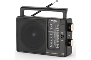 PRUNUS J-03 AM FM Radio Portable Plug in Wall or AA Battery Operated for Home/Outdoor, Large Speaker Excellent Sound, Excelle