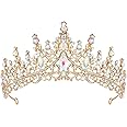 COCIDE Gold Tiara and Crown for Women Crystal Queen Crowns Princess Rhinestone Tiaras for Girl Bride Wedding Hair Accessories for Bridal Birthday Party Prom Halloween Costume Cosplay