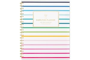 AT-A-GLANCE Planner 2026-2027 Weekly & Monthly Academic 12-Month July-June, 8-1/2" x 11", Simplified by Emily Ley, Happy Stri