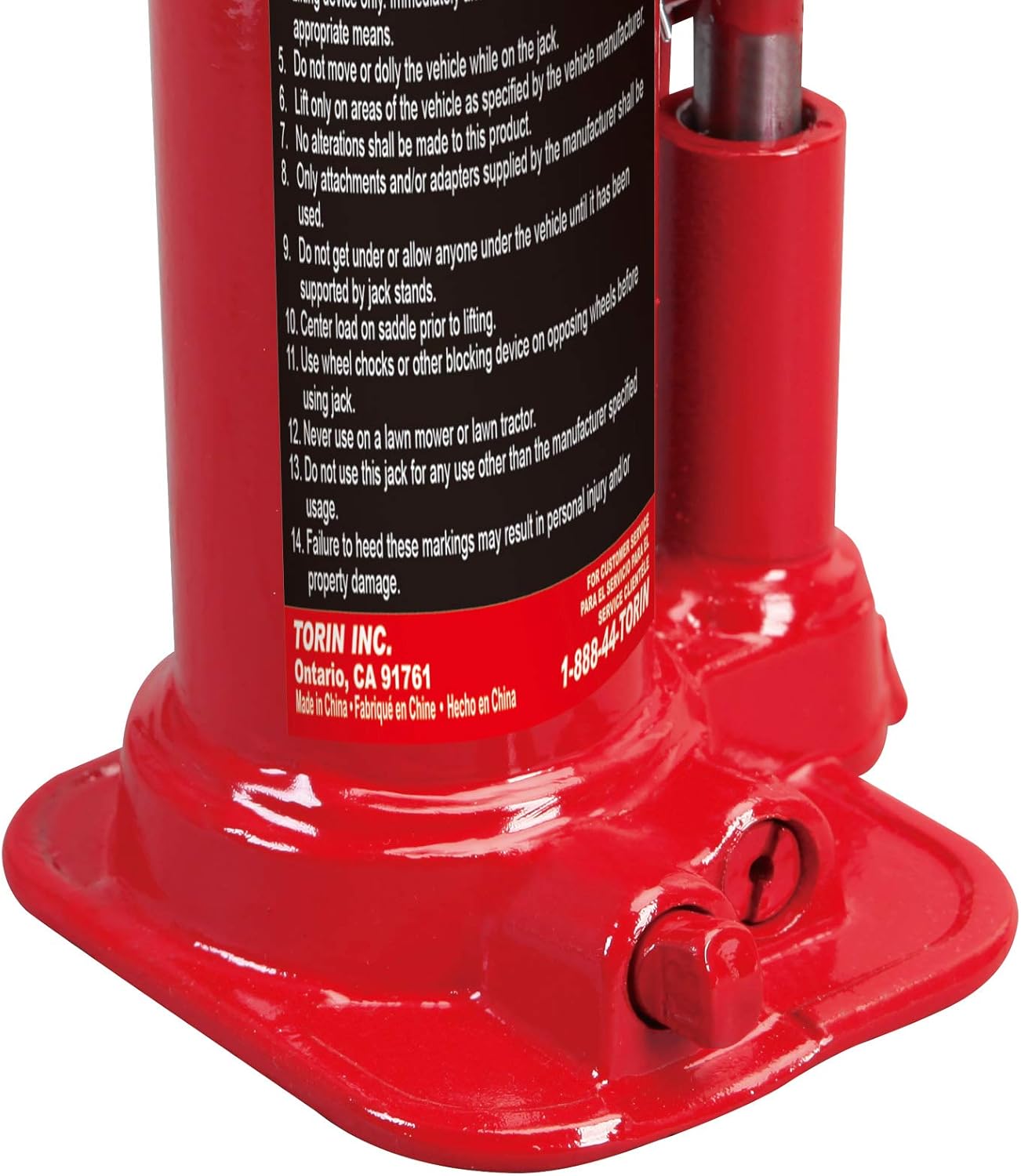 BIG RED T90203B Torin Hydraulic Welded Bottle Jack, 2 Ton (4,000 lb) Capacity, Red: Automotive