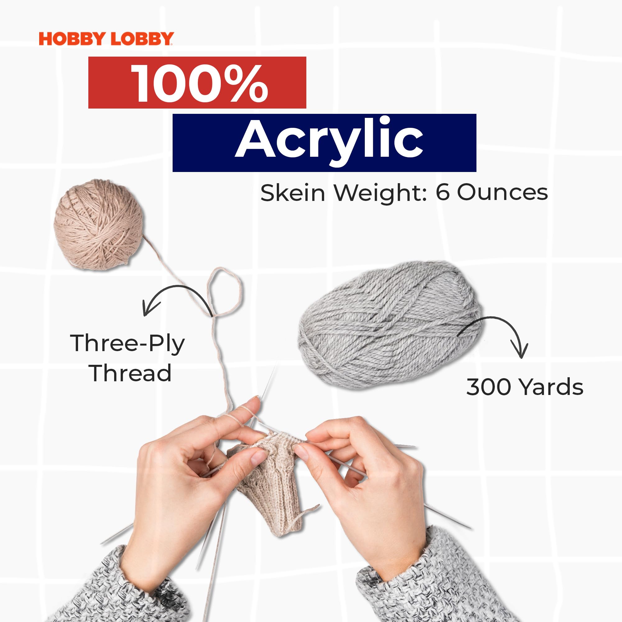 Bee Medium Yarn for Crocheting & Knitting Soft Acrylic Yarn Skein 300 Yards for Blankets, Hats, & More
