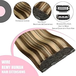 SURNEL Wire Hair Extensions Human Hair Color 4