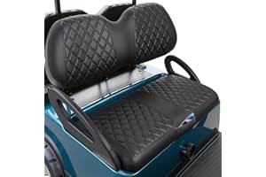 LEAPGOMAX Club Car Precedent Seat Covers, Golf Cart Seat Covers for Precedent OEM Ordinary Seat-Thick Premium Marine Leather Custom Diamond Comfortable/Anti-Scratch/Anti-Fading/Easy to Install