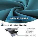 H.Versailtex Blackout Curtains 2 Panels 90x90 Teal Tiebacks view 6