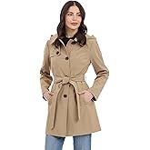 Michael Kors womens Trench Coat Style Raincoat With Detachable Hood