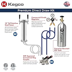 Kegco K309B-1 Kegerator Black, 2 Faucet
