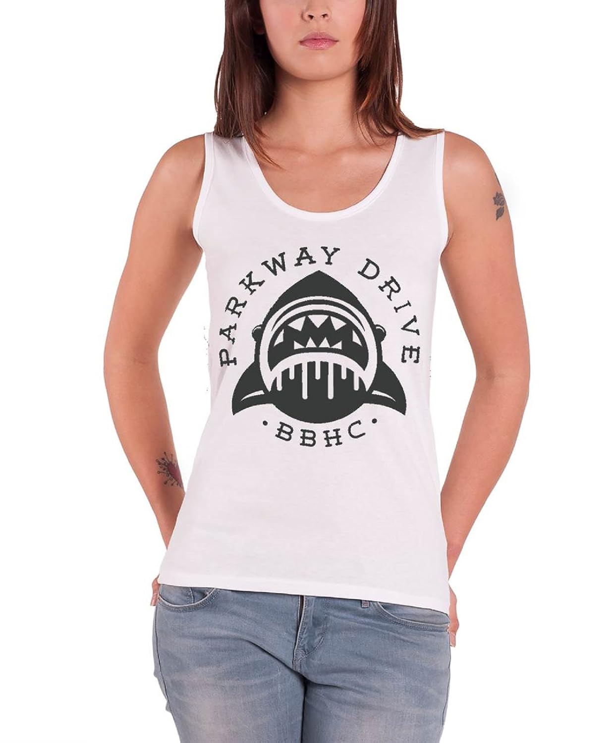 Parkway Drive Women's Shark Official New Skinny Fit Vest Top