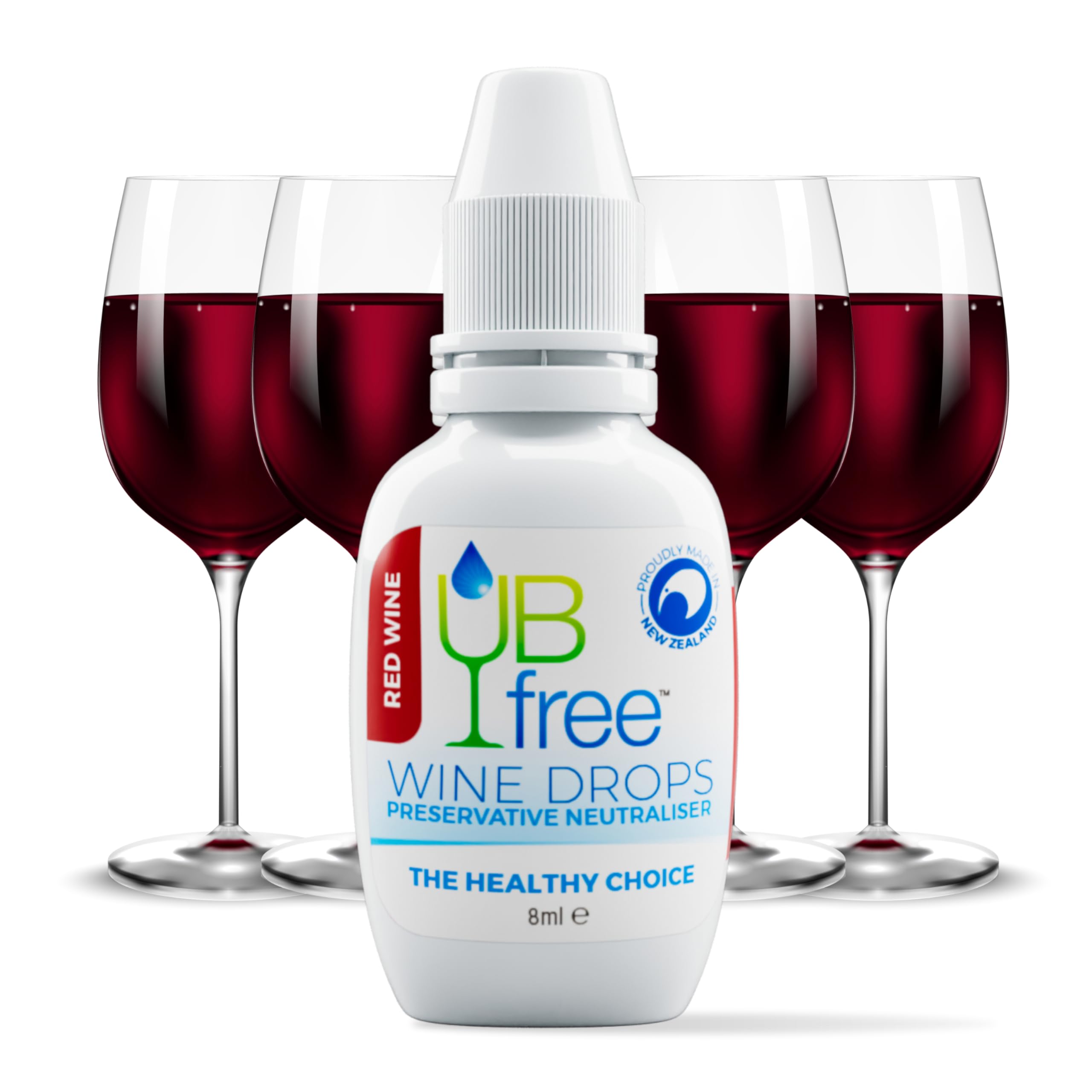 UBfree Wine Drops - 1 Pack Red - Sulfite and Histamine Remover for Red Wine - Natural, Odorless, Tasteless, Reduces Headaches and Allergies - Portable — image 1