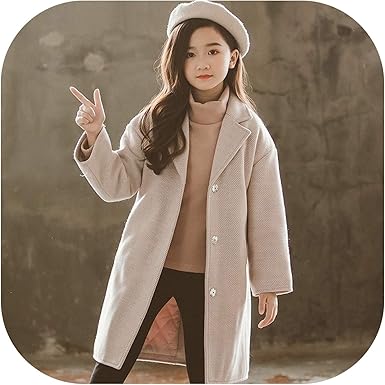 girls long wool coat