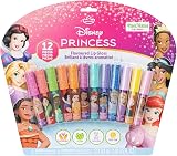 Townley Girl Disney Princess 12 Piece Plant Based Lip Gloss Girls Party Favors