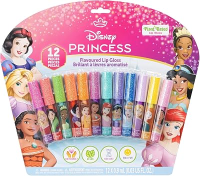 Townley Girl Disney Princess 12 Piece Plant Based Lip Gloss Girls Party Favors