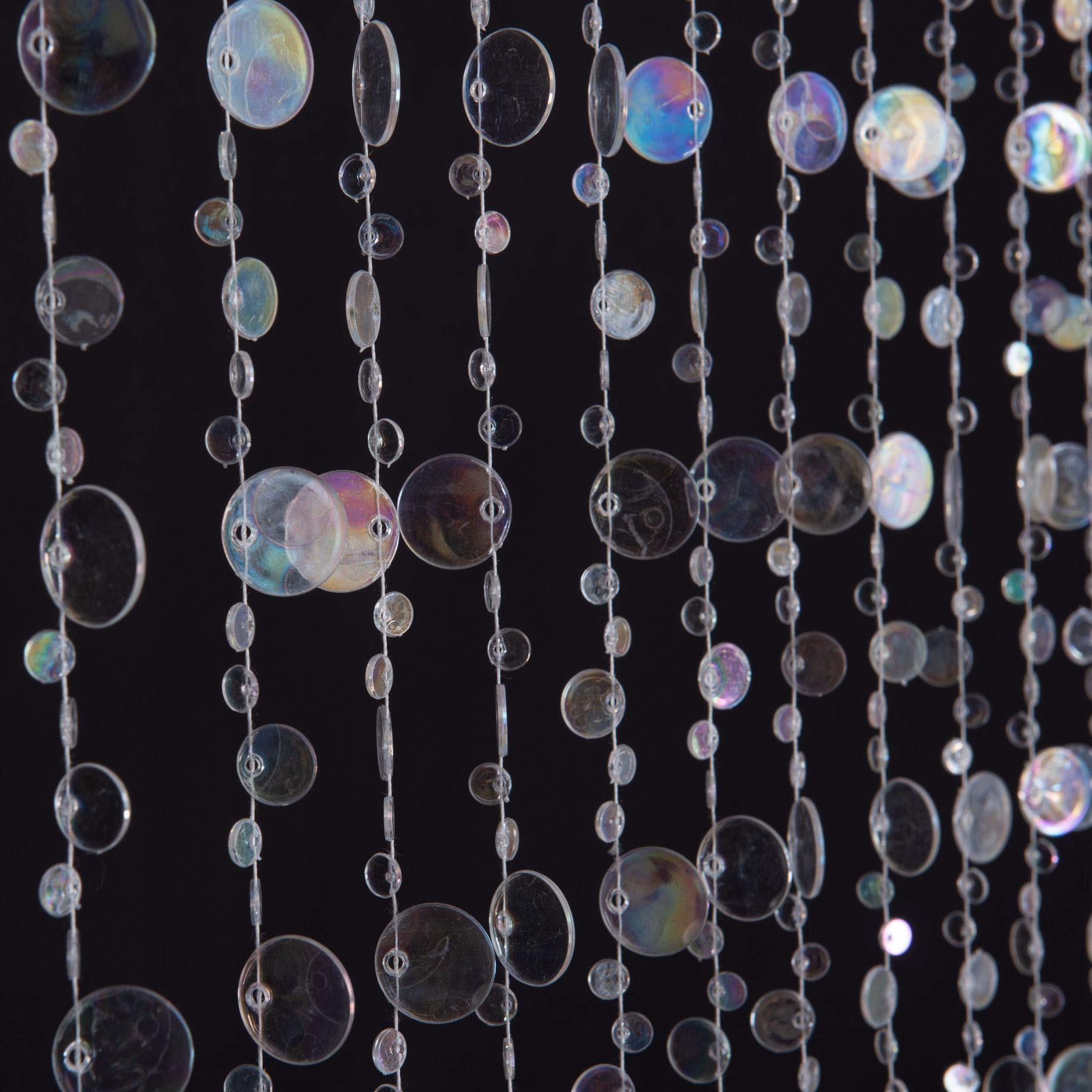 FlavorThings Bubble Beaded Curtain Faux Crystal Acrylic Iridescent Door Room Divider Background Decoration for Closet Party Wedding Nursery 36x72 Inch
