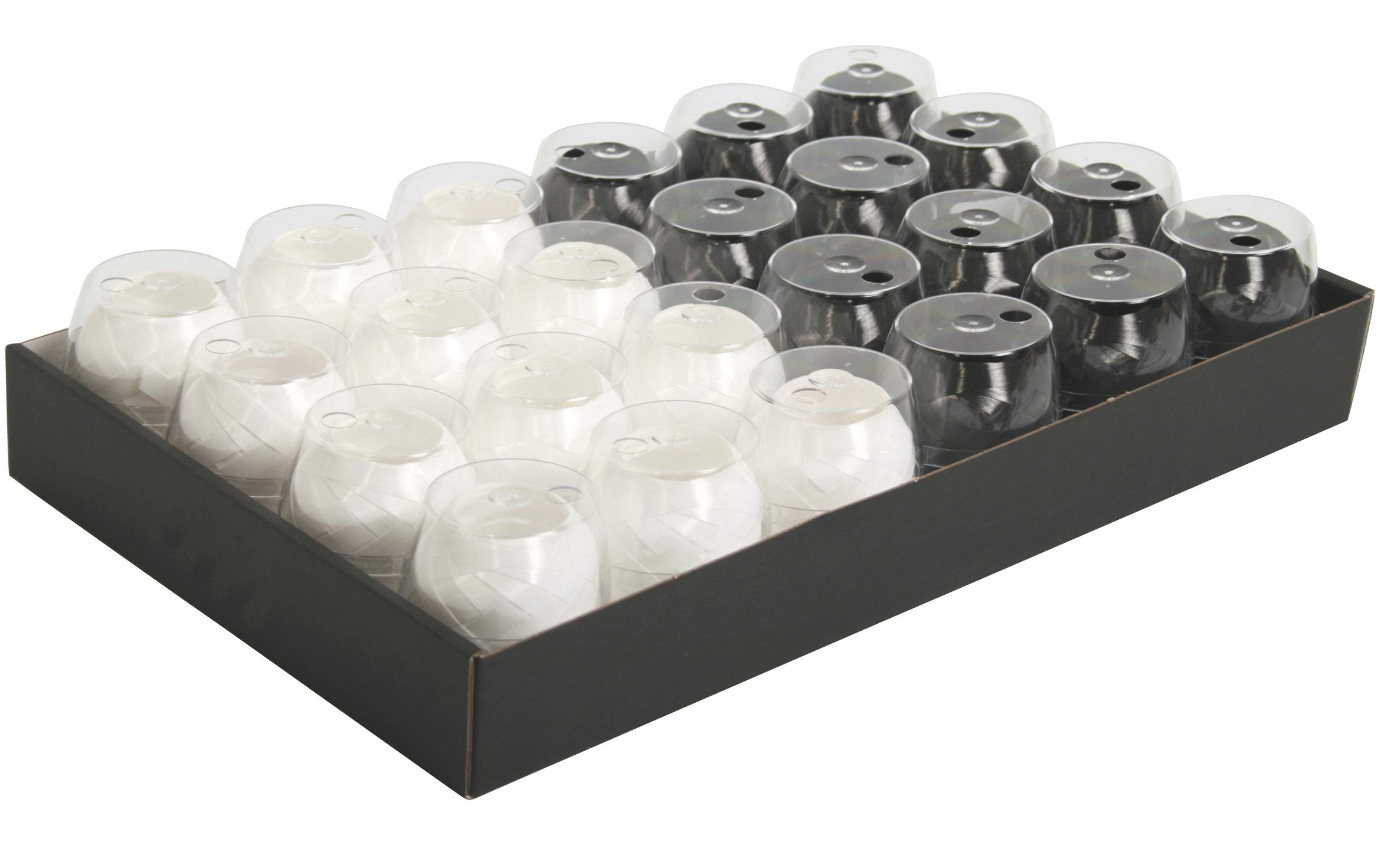 Clairefontaine 611250C - A Tray of 24 Smooth Ribbons - Gift Wrapping Ribbon - Colour: Black and White - Dimensions: 10mx7mm - Accessories for Gift Wrapping