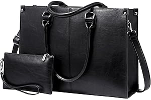 LOVEVOOK Laptop Bag for Women, 15.6 inch Laptop Tote Bag Vintage Work Bags for Women Computer Bag Office Briefcase Handbag