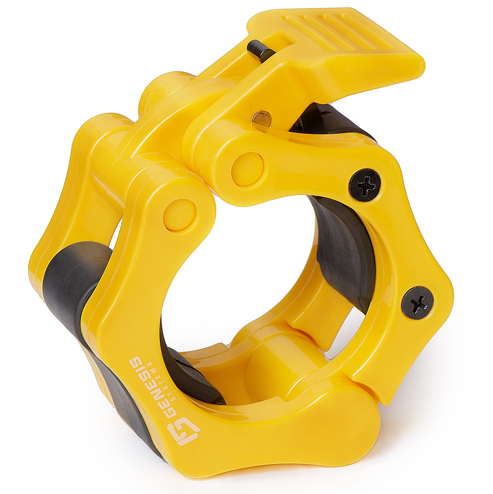 GENESIS SYSTEMS Olympic Barbell Clips 2 Inch Barbell Clamps Bar Collars Weight Quick Release - for Weightlifting