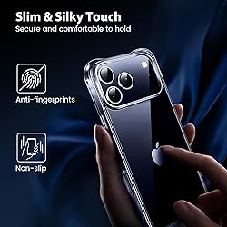 Mkeke Compatible with iPhone 17 Pro Case Clear