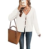 Arach&Cloz Women's Cozy Cotton Tie Front Fall Trendy Bow Cardigan Sweaters 2025