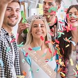 Abeillo 18th Birthday Sash & Tiara Set Rose Gold Girls Party Crown Gift view 3