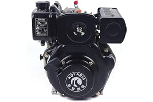 GNJINX 4 Stroke 247cc Diesel Engine 5hp Single Cylinder Air Cooling Vertical Engine Motor With The Direct Injection Fuel System For Road Cutting Machines,Water Pumps,Micro Tillers, Etc