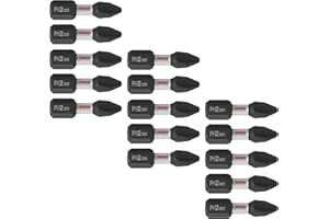 BOSCH ITDPH2115 15-Pack 1 in. Driven Phillips #2 Impact Tough Screwdriving Insert Bits