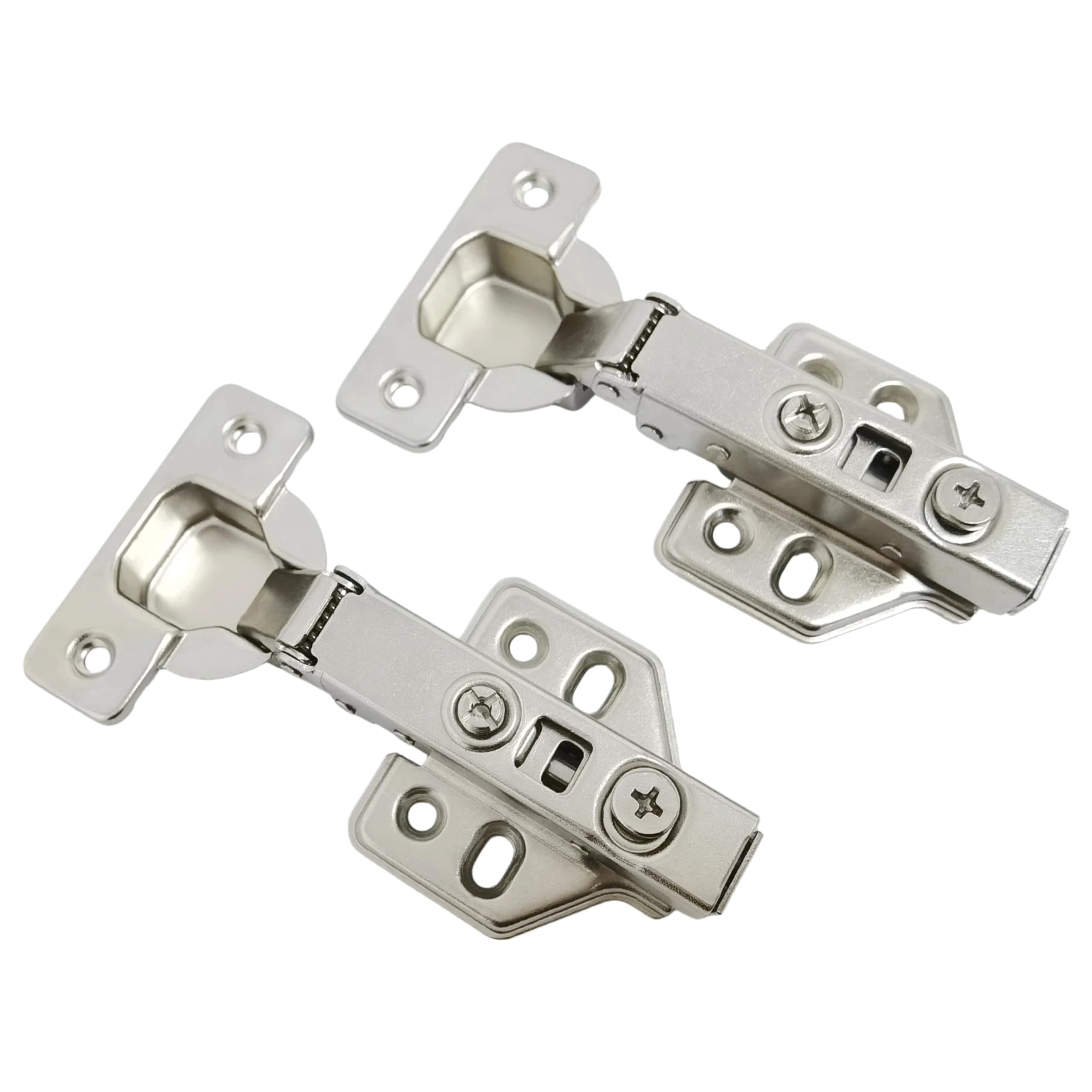 Photo 1 of 2 Pack 1 Pairs Frameless Soft Close Full Overlay Cabinet Hinges European Cabinet Door Hinges 35mm Cup Concealed Kitchen Cabinet Hinges