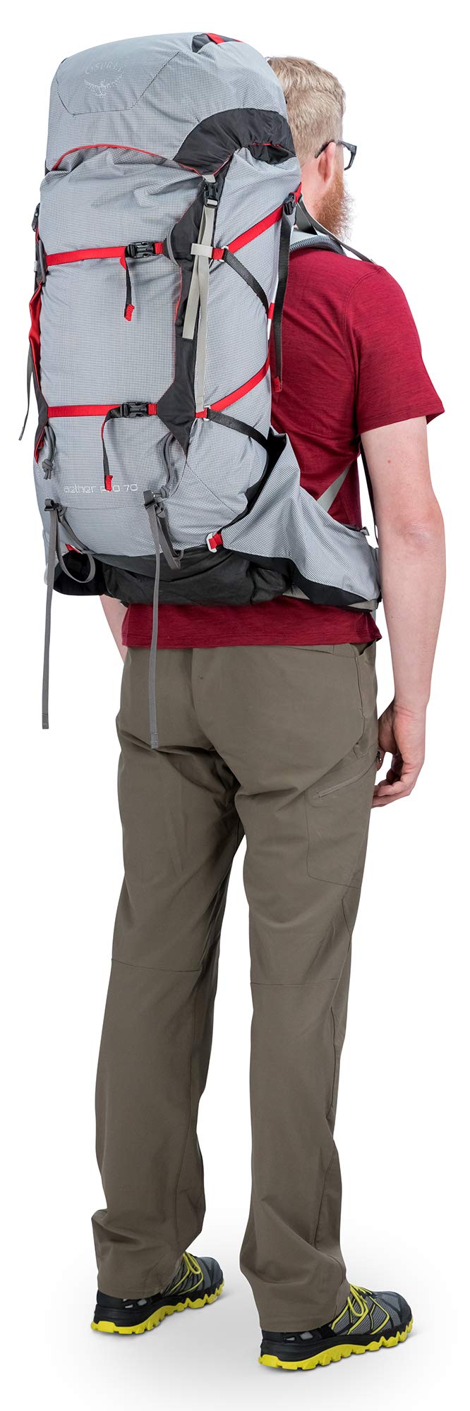 Osprey Aether Pro 70L Men's Backpacking Backpack, Kepler Grey, Large