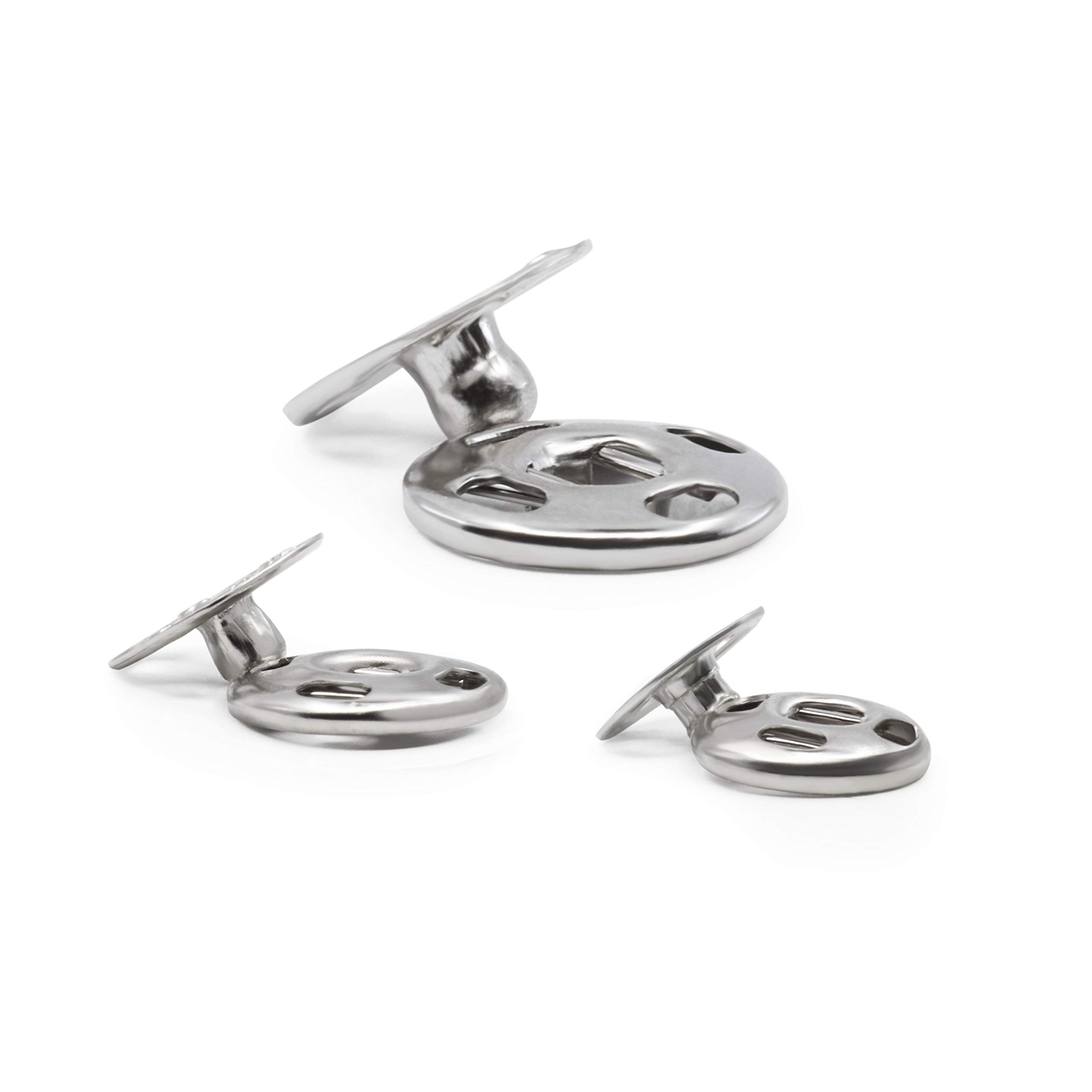 Dritz 81-65 Sew-On Snaps, Size 1/0, 2/0 & 4/0, Nickel-Plated Brass, 36 Count