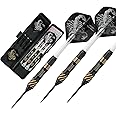 CUESOUL Steel Tip Darts Set 20/22/24 Grams with Deluxe PU Darts case-Black Scorpion Series
