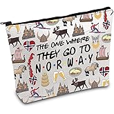FOTAP Norway Trip Makeup Bag Norway Travel Gift Finland Souvenir Gift Norway Travel Bag Housewarming Gift (TO NORWAY)