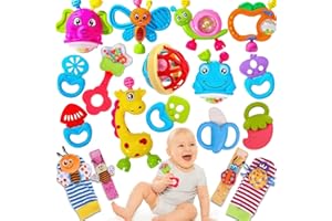 AZEN 18Pcs Baby Toys, Baby Rattle, Newborn Infant Toys