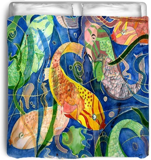 Amazon Com Maremadebyxmarc Tropical Fish Comforter From Art Twin